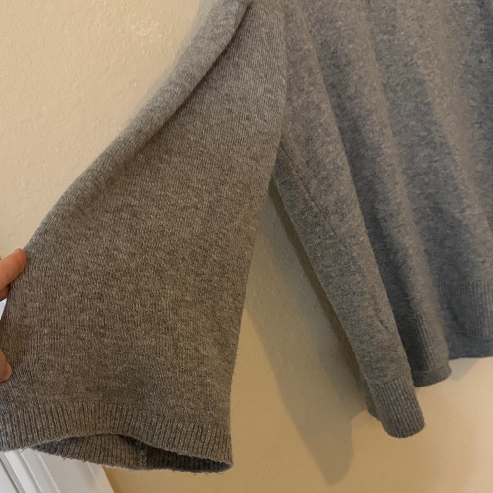 LOFT Gray Women's Cold Shoulder Sweater (Fair condition) - Picture 6 of 8